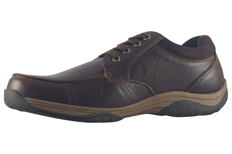 Hush Puppies Derek Lace Up Coffee Mens Shoes