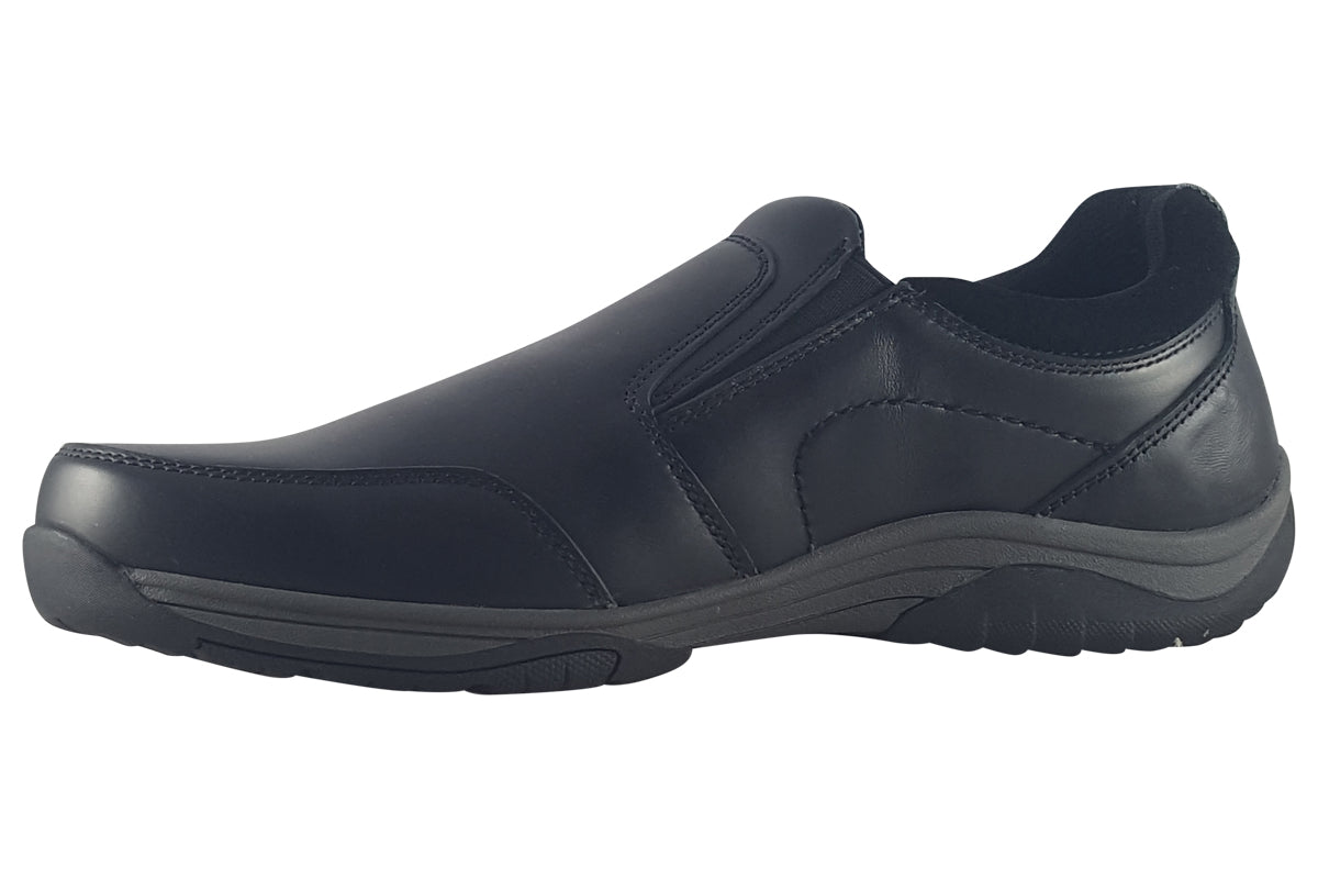 hush puppies donald slip on black mens shoes left