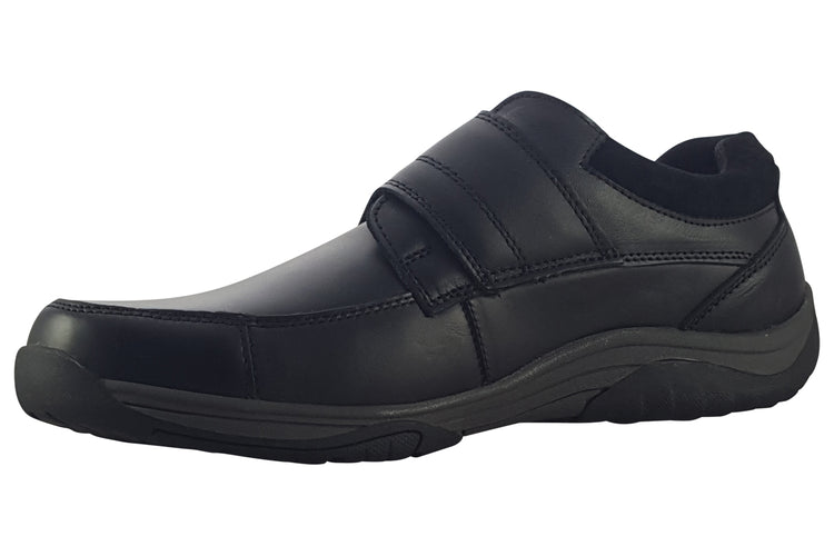 Hush Puppies Douglas Black Mens Shoes