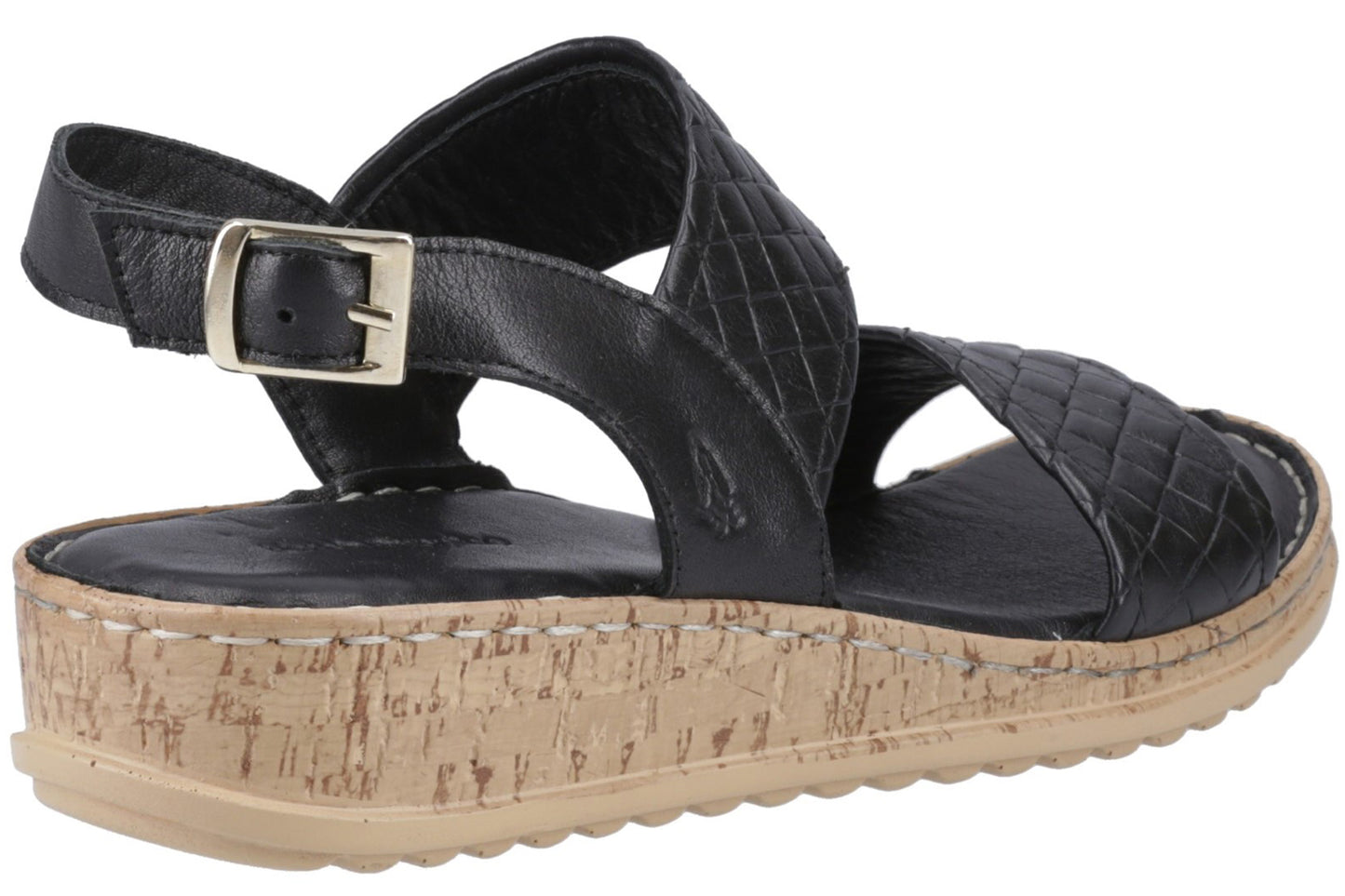 Hush Puppies Ebony Woven Black Womens Sandals