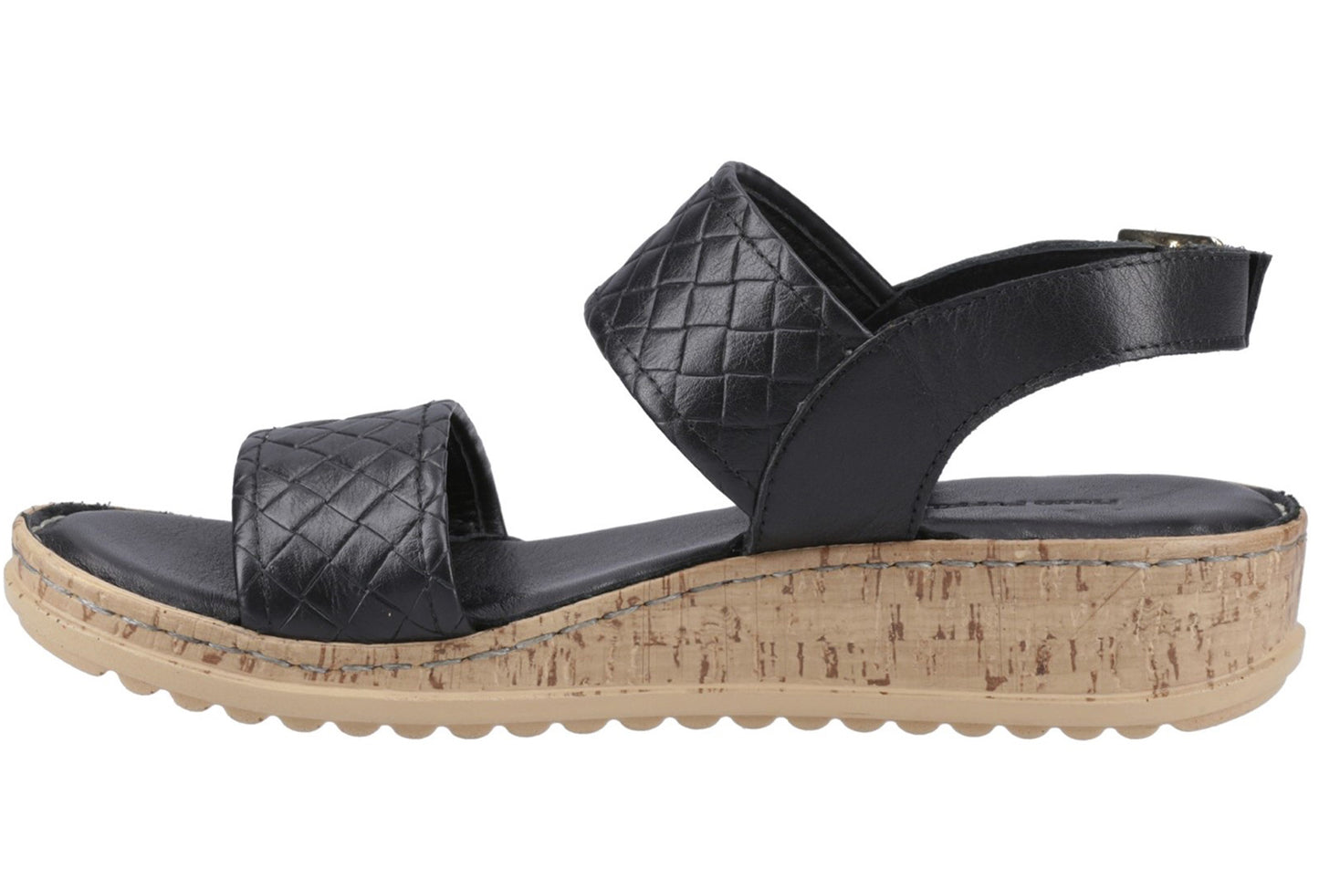Hush Puppies Ebony Woven Black Womens Sandals