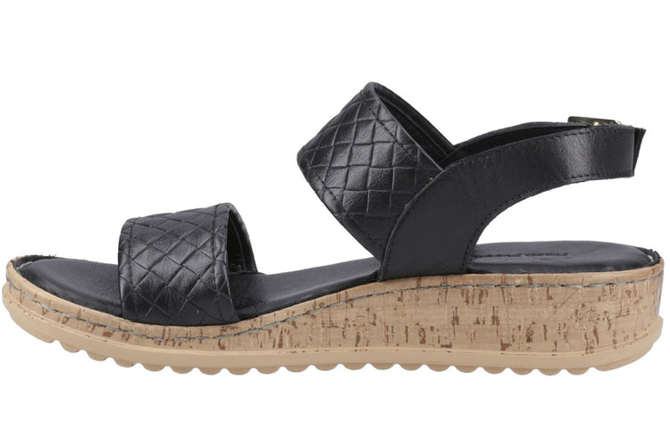 Hush Puppies Ebony Woven Black Womens Sandals