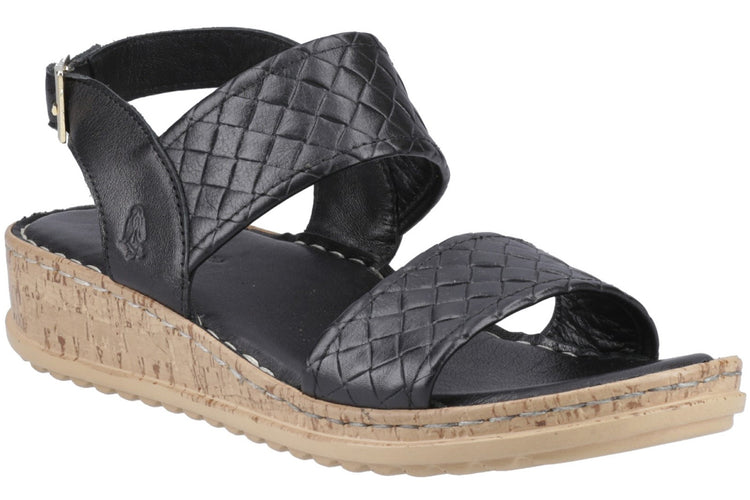 Hush Puppies Ebony Woven Black Womens Sandals