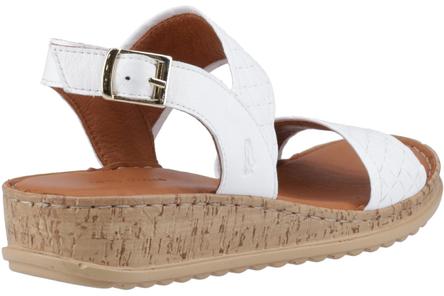 Hush Puppies Ebony Woven White Womens Sandals