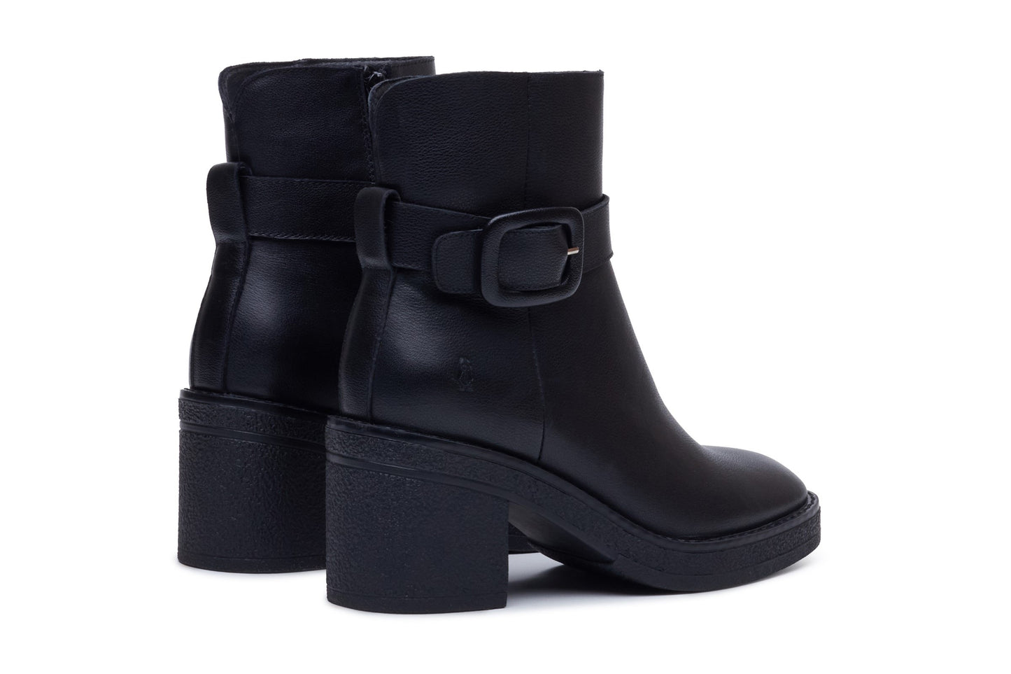 Hush Puppies Fearne Black Leather Womens Boots