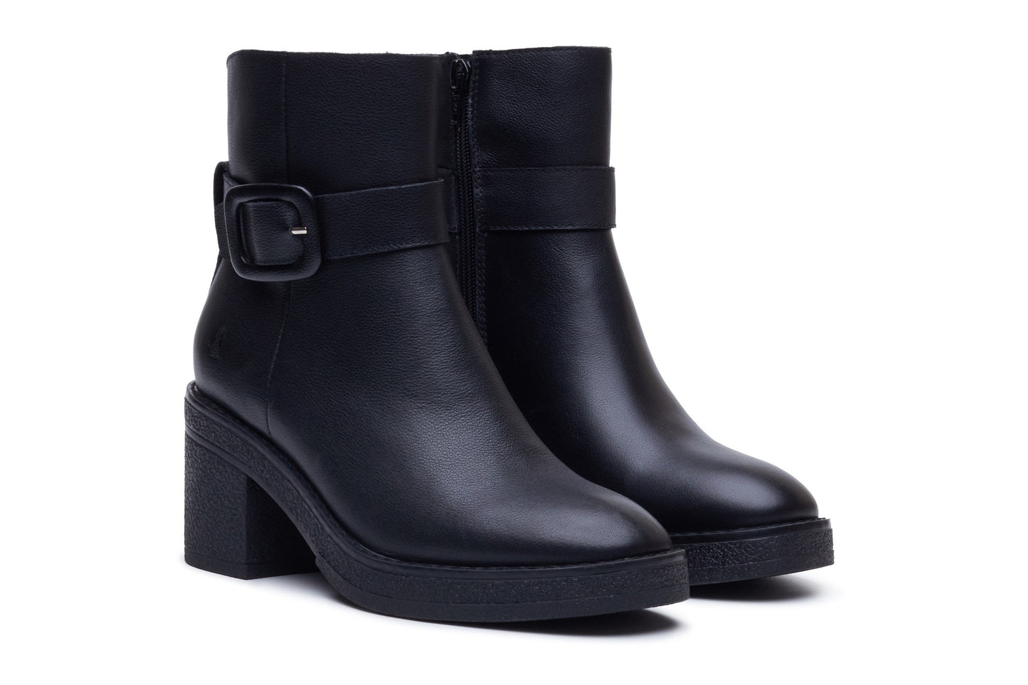 Hush Puppies Fearne Black Leather Womens Boots