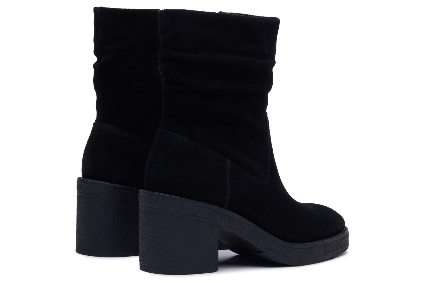 Hush Puppies Floral Ruched Black Womens Boots