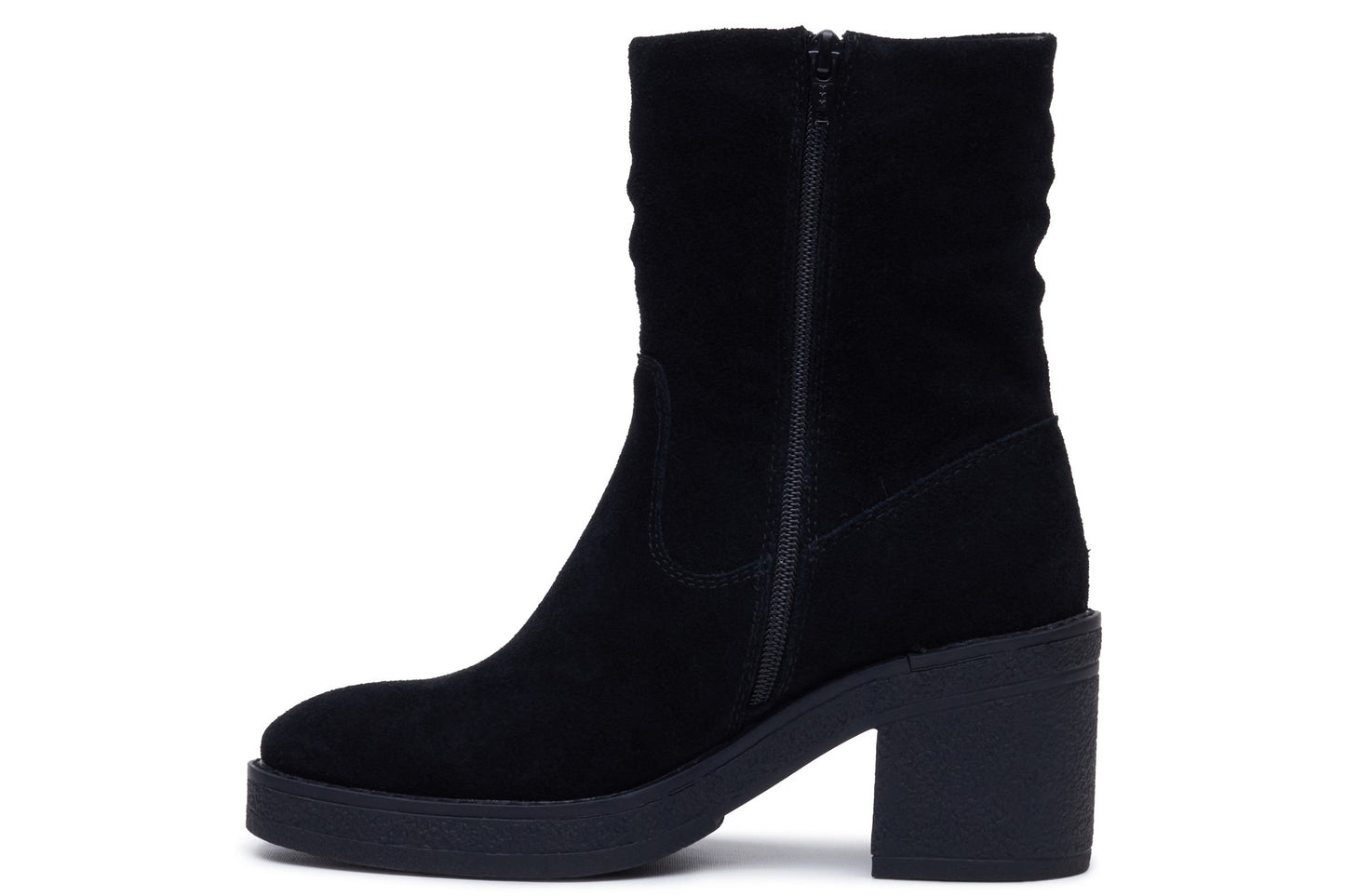 Hush Puppies Floral Ruched Black Womens Boots