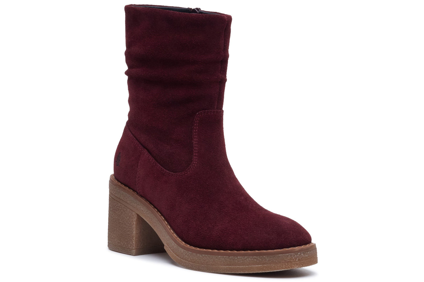 Hush Puppies Floral Ruched Plum Womens Boots