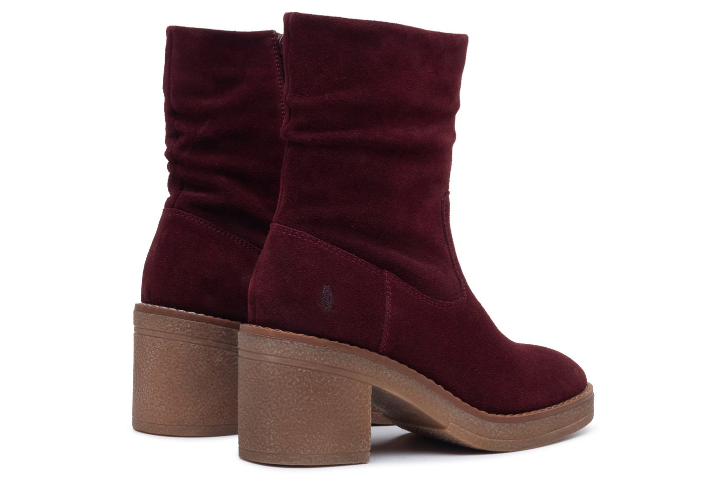 Hush Puppies Floral Ruched Plum Womens Boots