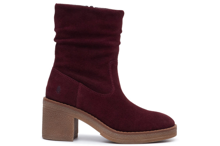 Hush Puppies Floral Ruched Plum Womens Boots
