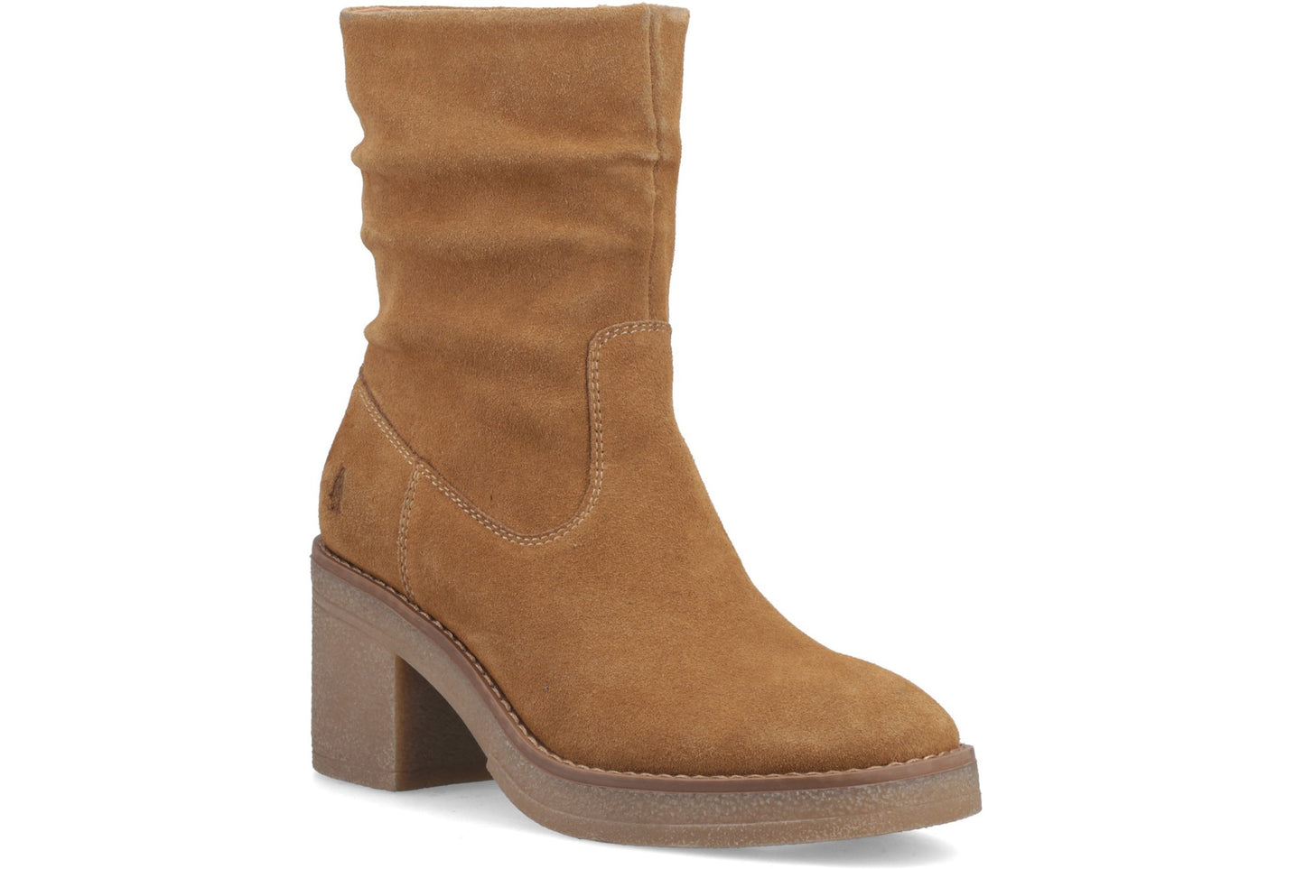 Hush Puppies Floral Ruched Tan Womens Boots