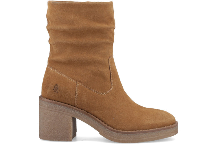Hush Puppies Floral Ruched Tan Womens Boots