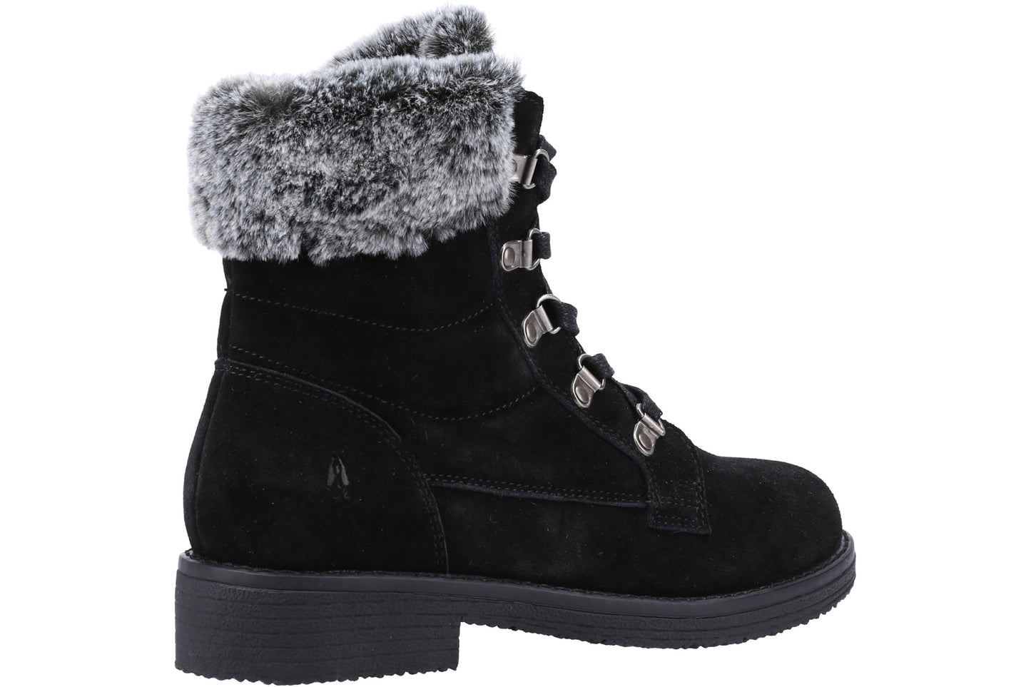 Hush Puppies Florence Wide Fit Black Womens Boots