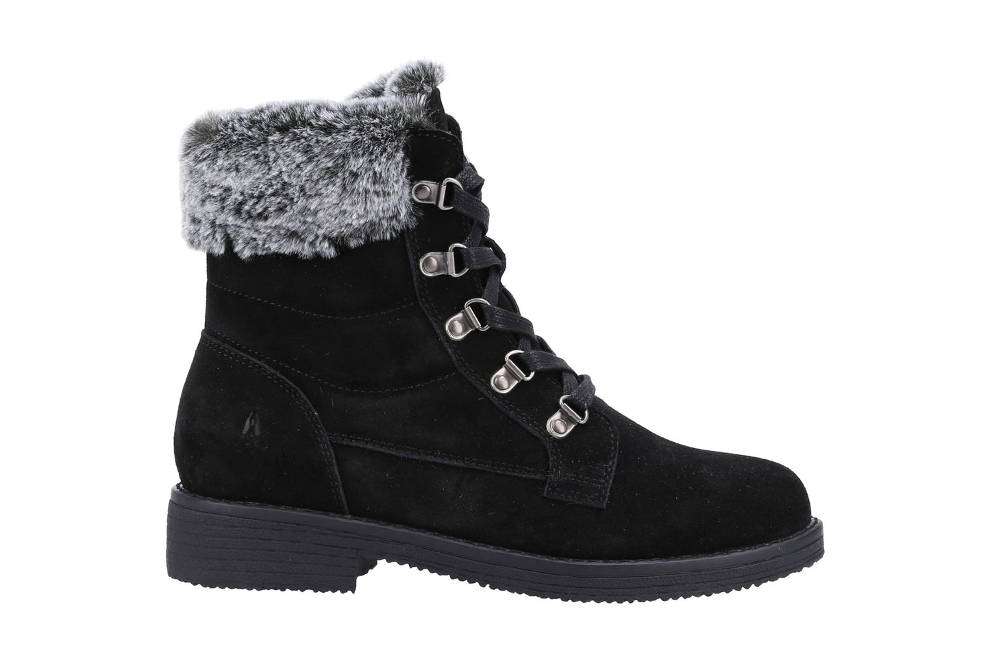 Hush Puppies Florence Wide Fit Black Womens Boots