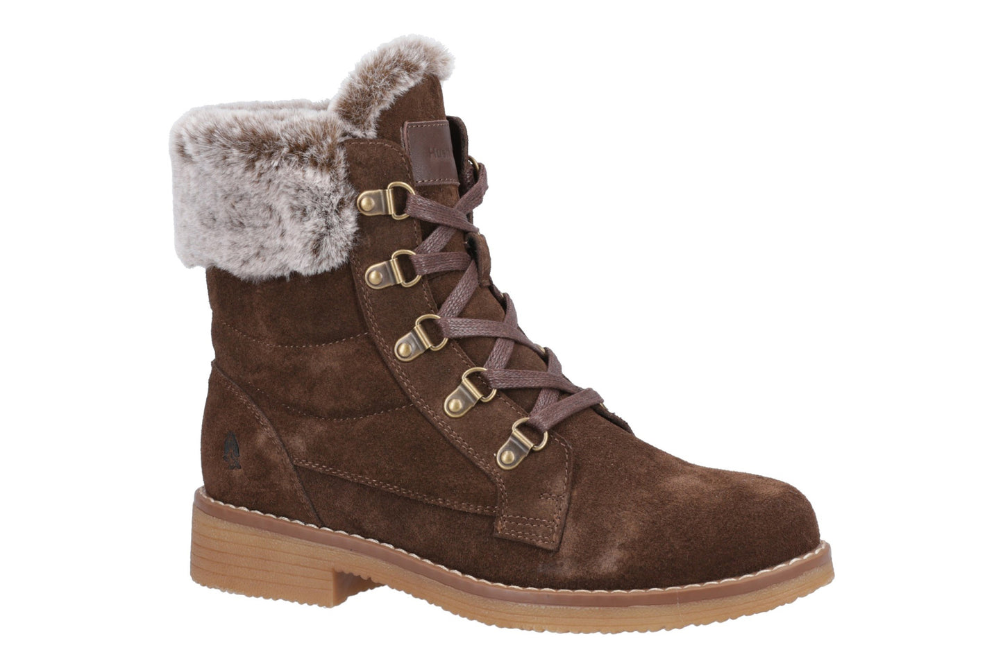 Hush Puppies Florence Wide Fit Chocolate Womens Boots
