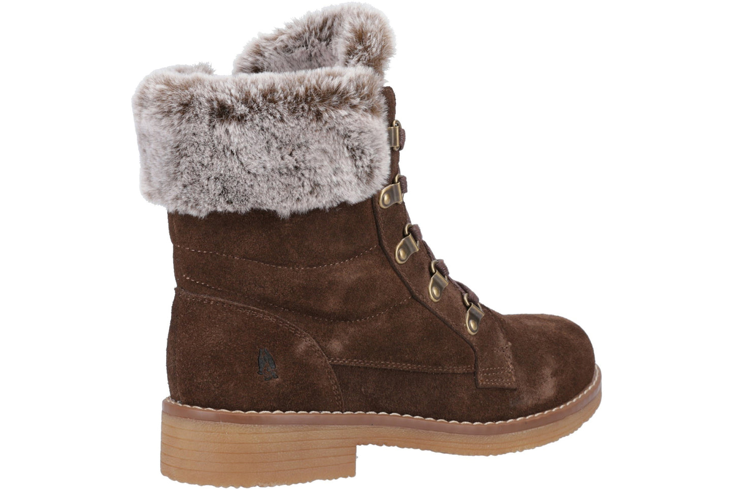 Hush Puppies Florence Wide Fit Chocolate Womens Boots