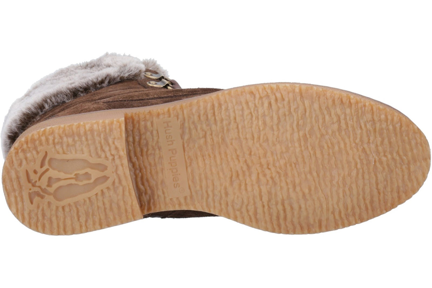 Hush Puppies Florence Wide Fit Chocolate Womens Boots