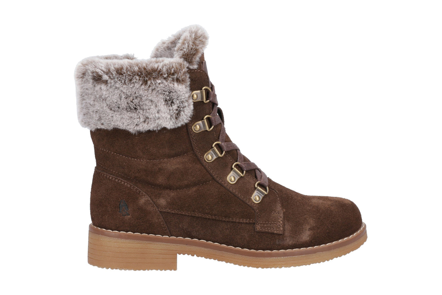Hush Puppies Florence Wide Fit Chocolate Womens Boots