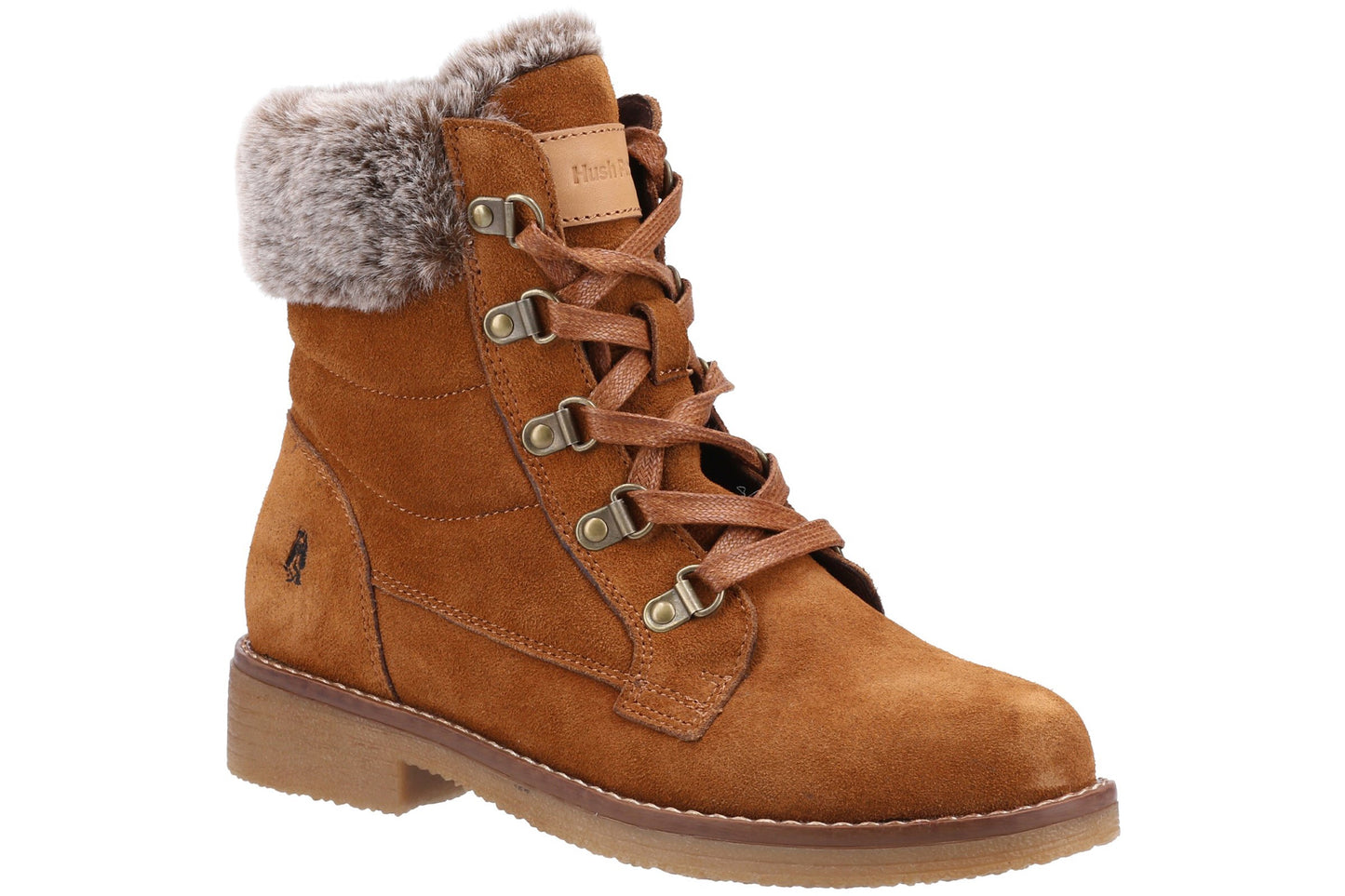 Hush Puppies Florence Wide Fit Tan Womens Boots