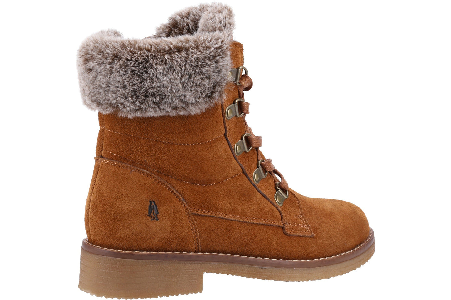 Hush Puppies Florence Wide Fit Tan Womens Boots