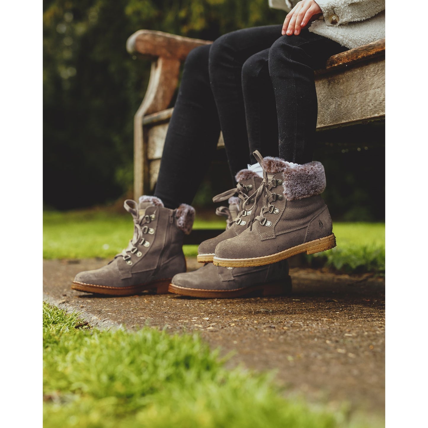 Hush Puppies Florence Wide Fit Taupe Womens Boots