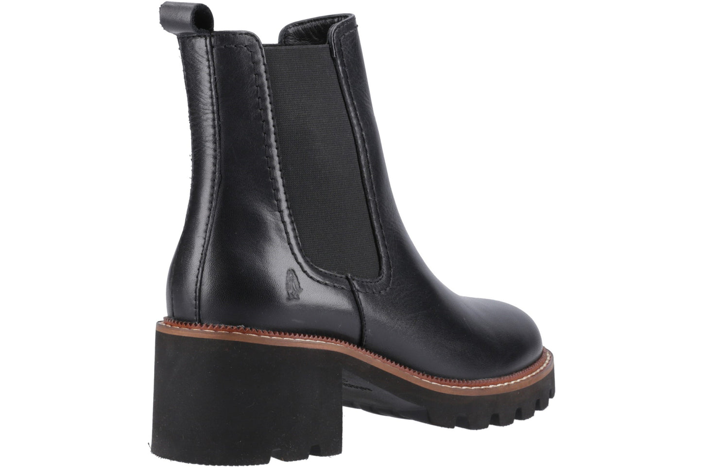 Hush Puppies Gaia Black Leather Womens Boots