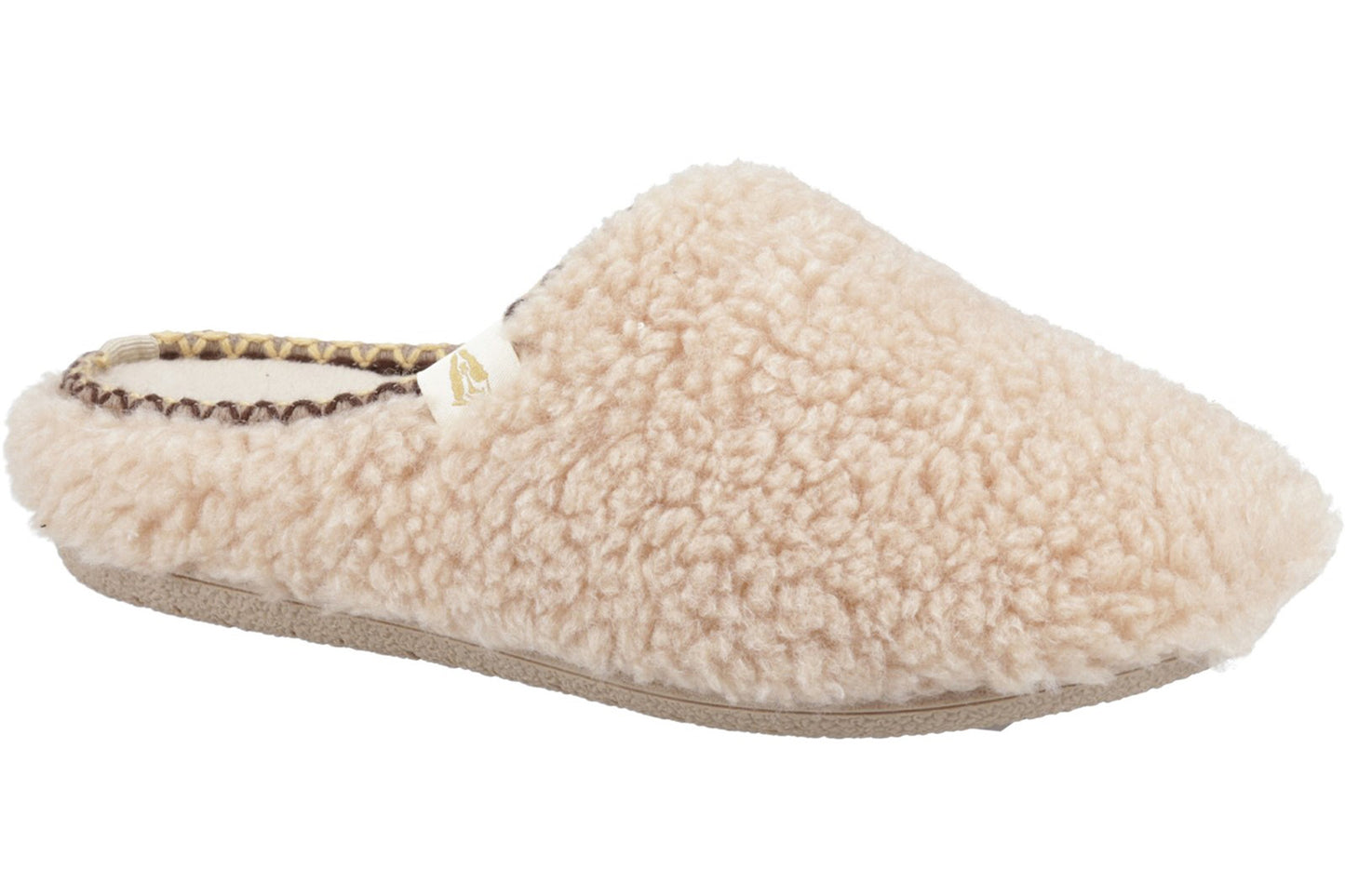 Hush Puppies Good Slipper Teddy Mule Beige Womens Slippers