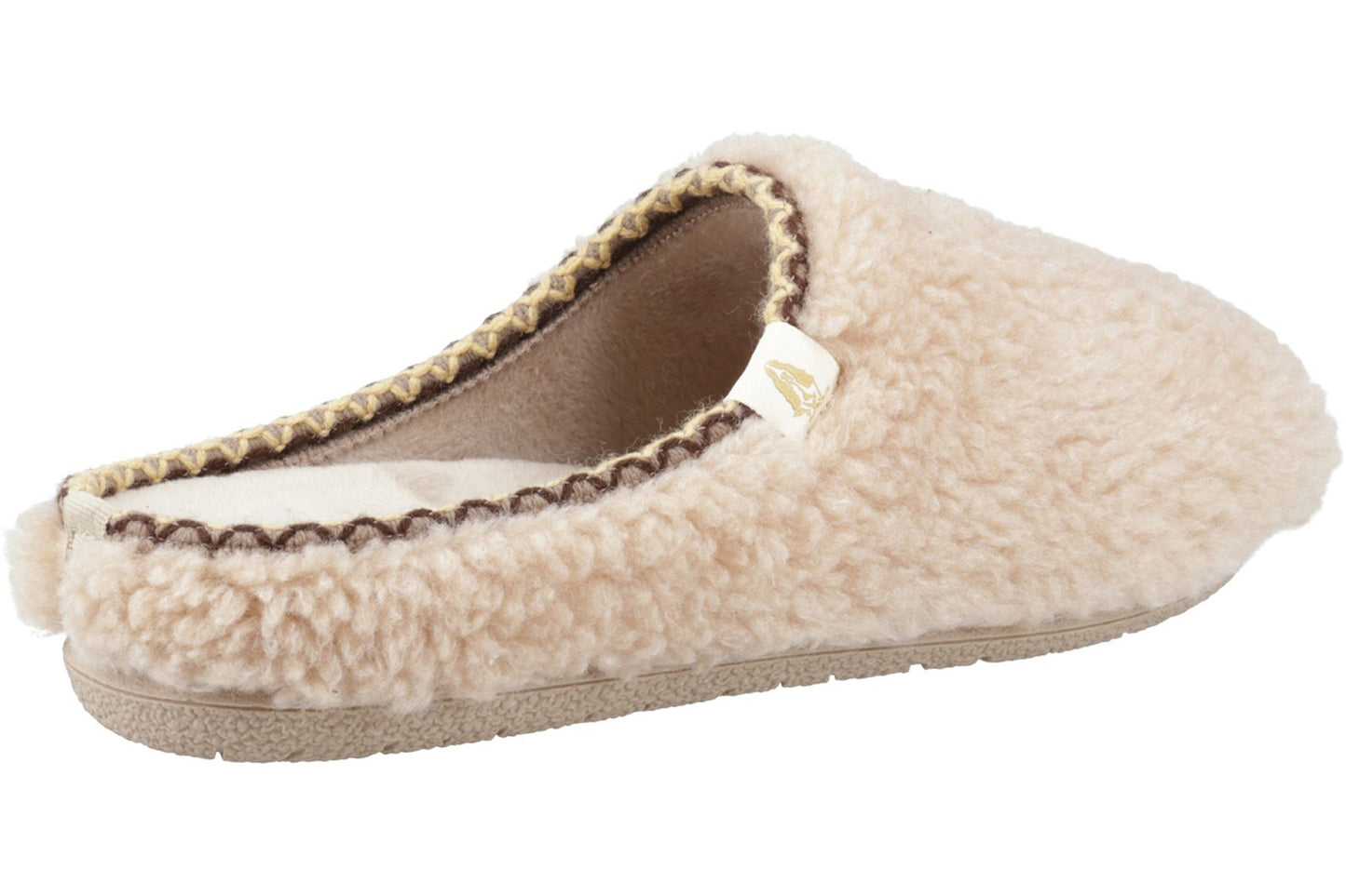 Hush Puppies Good Slipper Teddy Mule Beige Womens Slippers