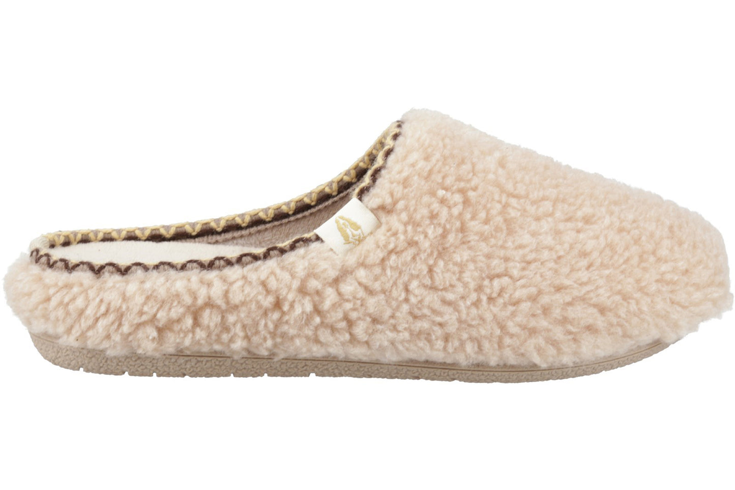 Hush Puppies Good Slipper Teddy Mule Beige Womens Slippers