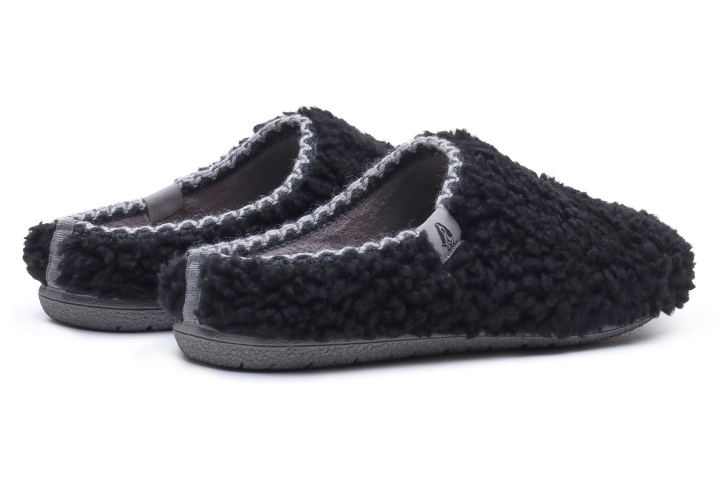 Hush Puppies Good Slipper Teddy Mule Black Womens Slippers