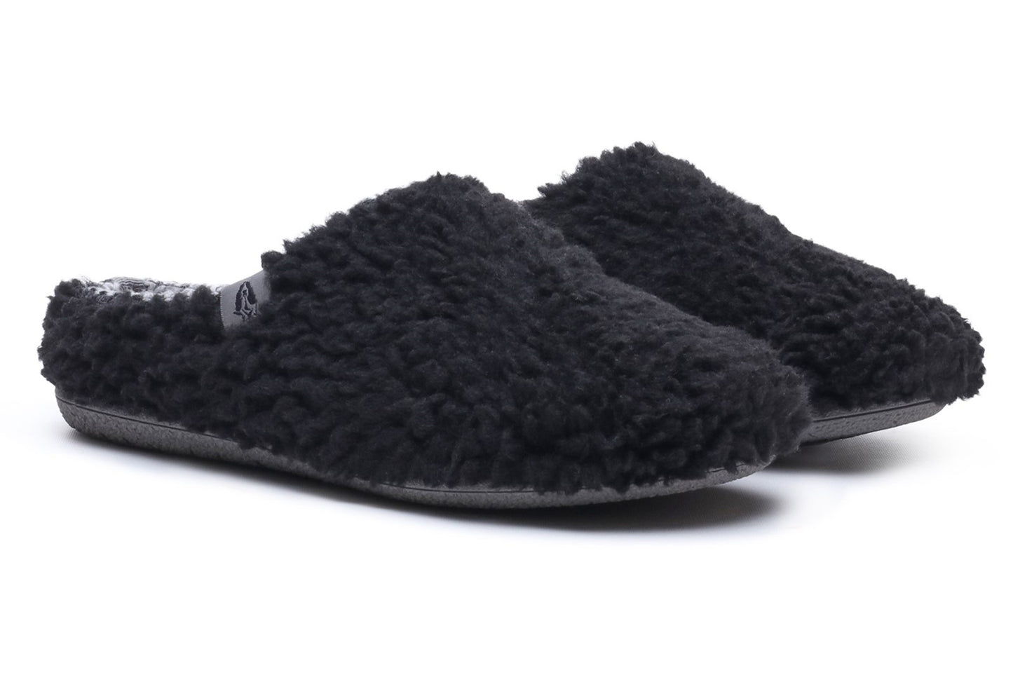 Hush Puppies Good Slipper Teddy Mule Black Womens Slippers