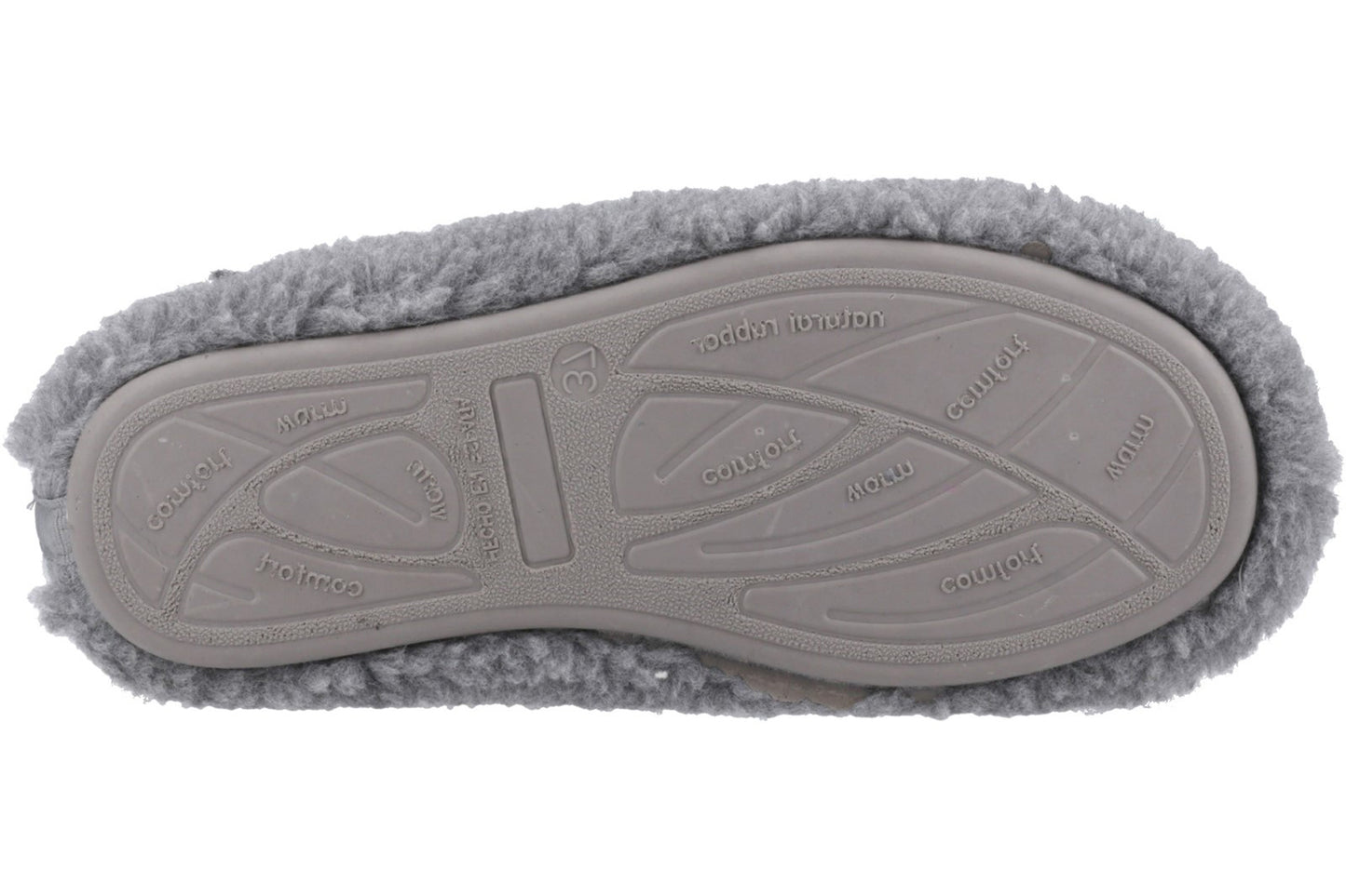 Hush Puppies Good Slipper Teddy Mule Grey Womens Slippers