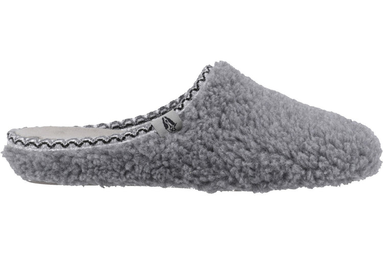 Hush Puppies Good Slipper Teddy Mule Grey Womens Slippers