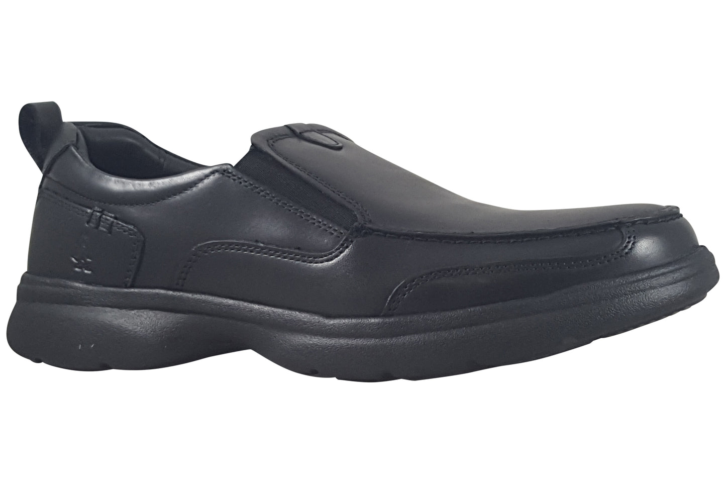 hush puppies harold slip on black mens shoes right