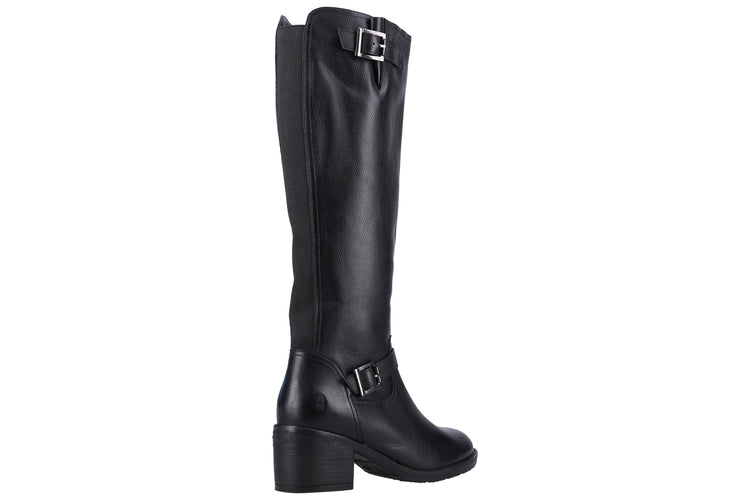 Hush Puppies Heidi Black Leather Women Boots