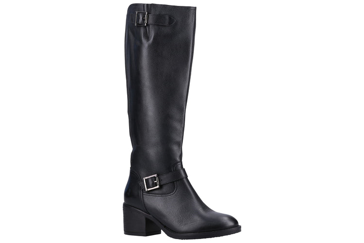 Hush Puppies Heidi Black Leather Women Boots
