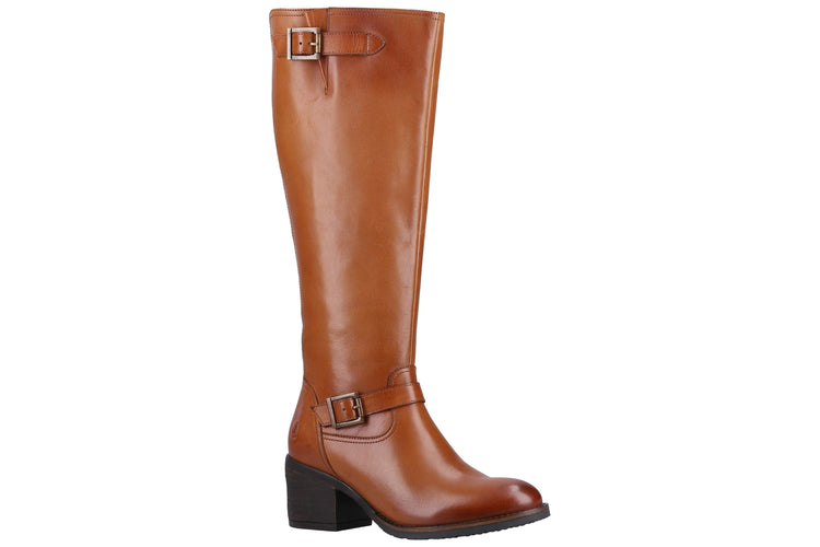 Hush Puppies Heidi Tan Leather Women Boots