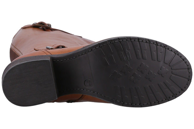 Hush Puppies Heidi Tan Leather Women Boots