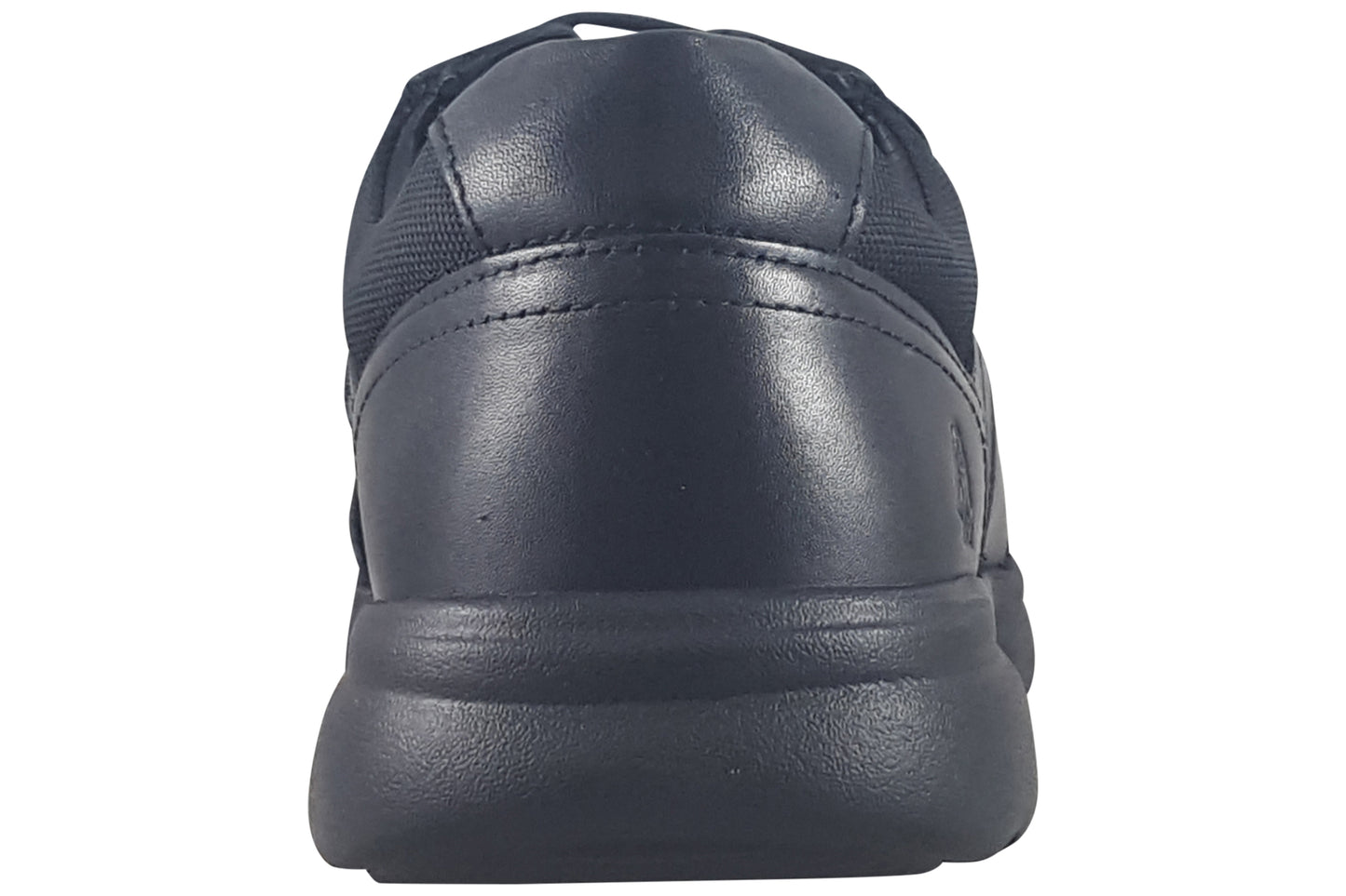 hush puppies hugh lace up black mens shoes back