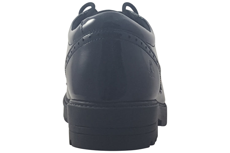 Hush Puppies Jayne Senior Black Patent Girls School Shoes