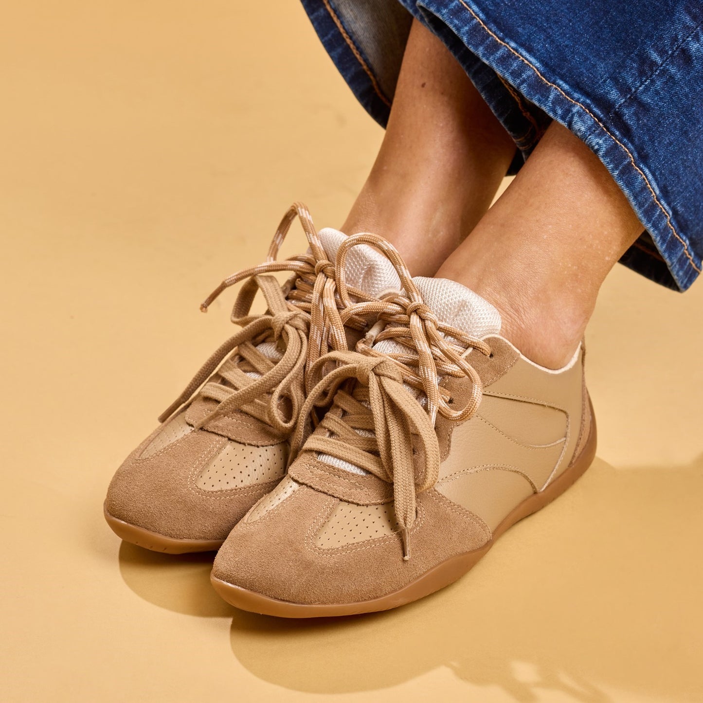 Hush Puppies Jovie Light Tan Womens Fashion Trainers