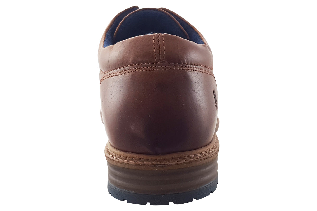 hush puppies julian lace up tan mens shoes back