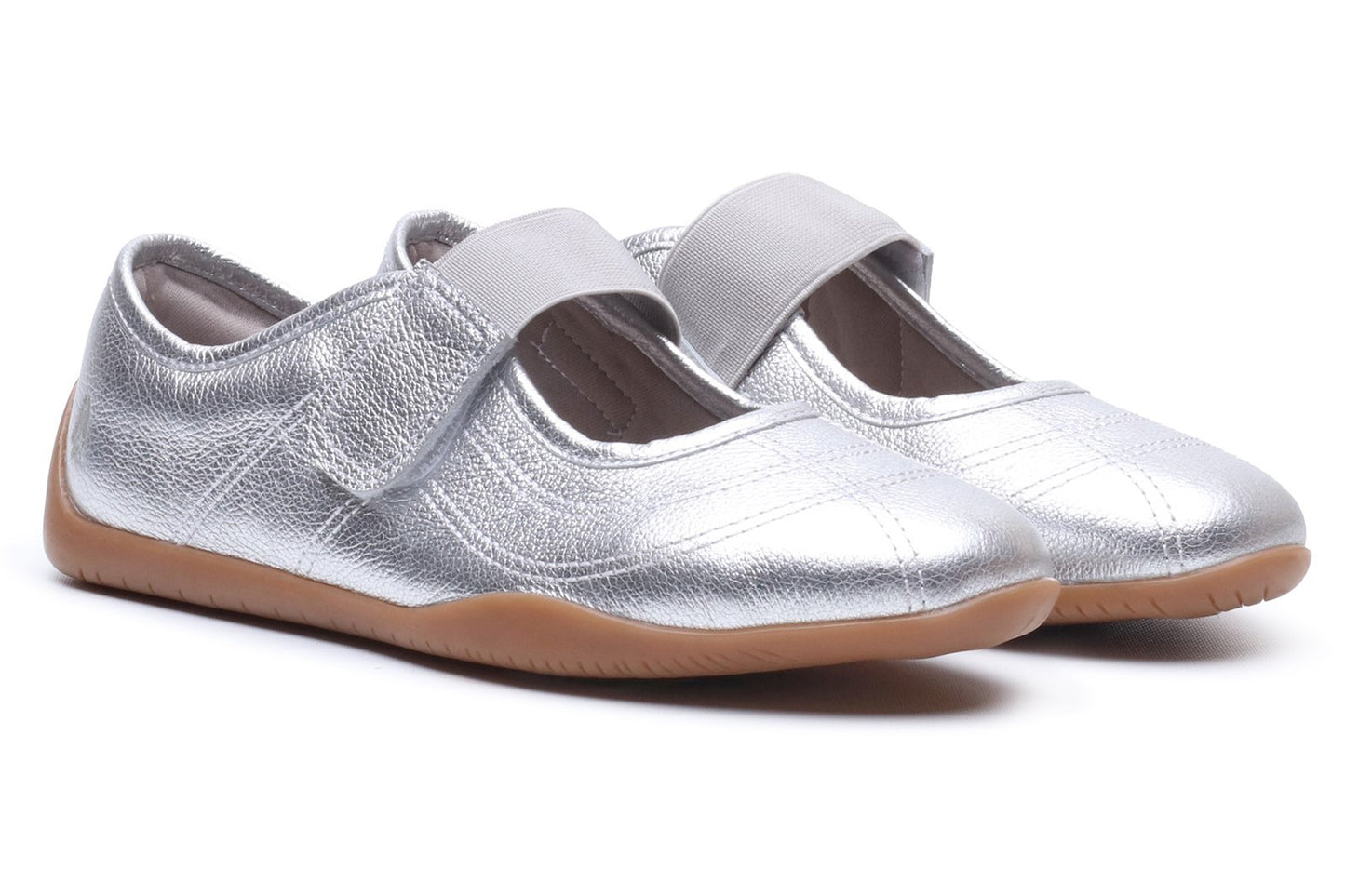 Hush Puppies Juno Sneakerina Silver Womens Shoes