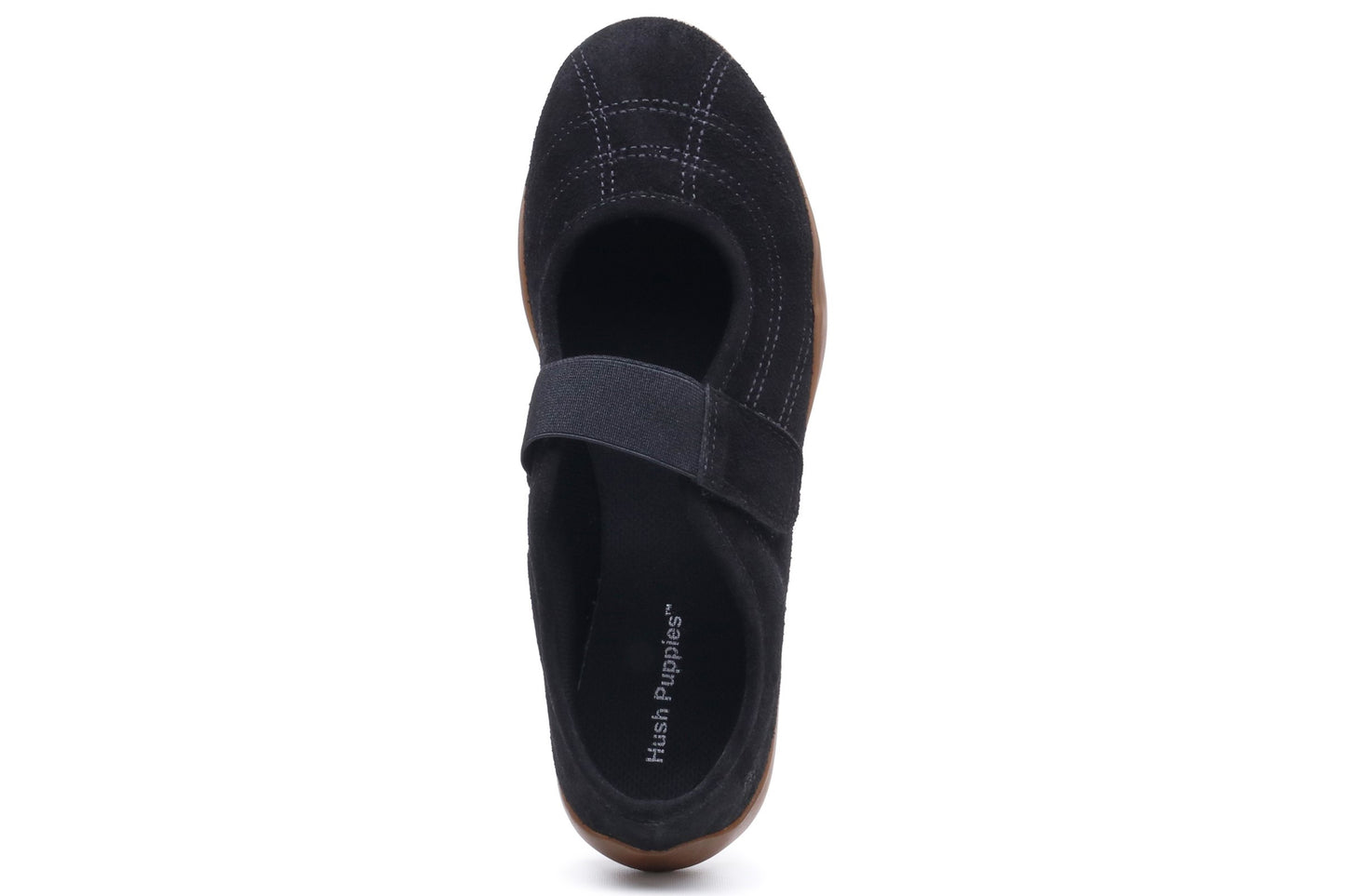 Hush Puppies Juno Sneakerina Black Suede Womens Shoes