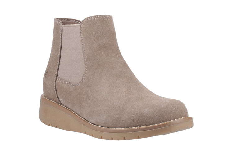 Hush Puppies Leonie Suede Taupe Womens Boots