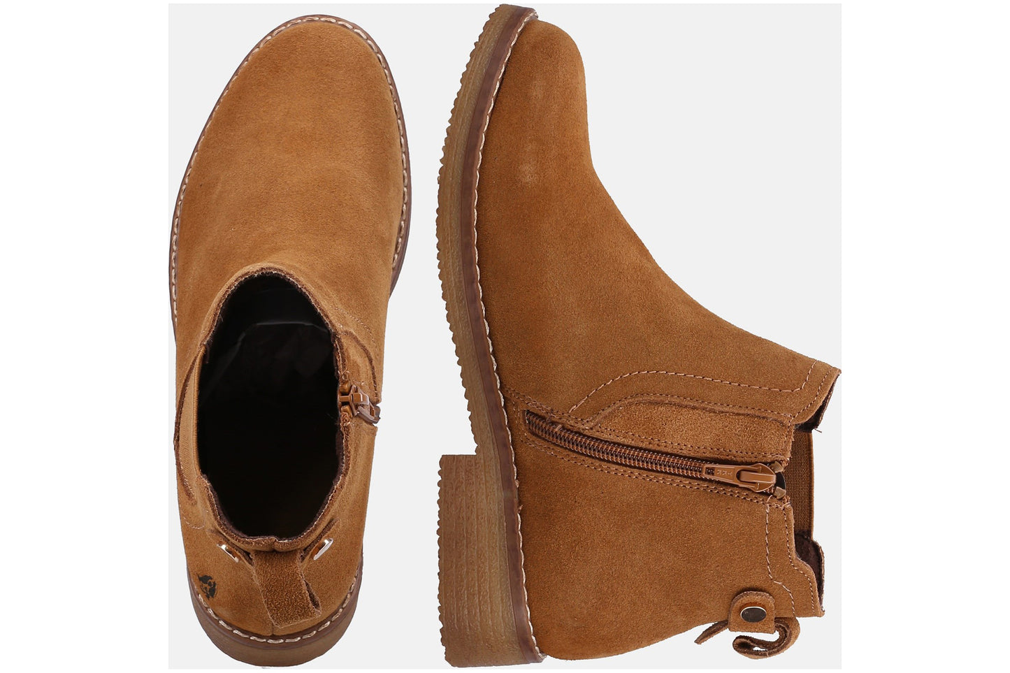 Hush Puppies Maddy Wide Tan Womens Boots