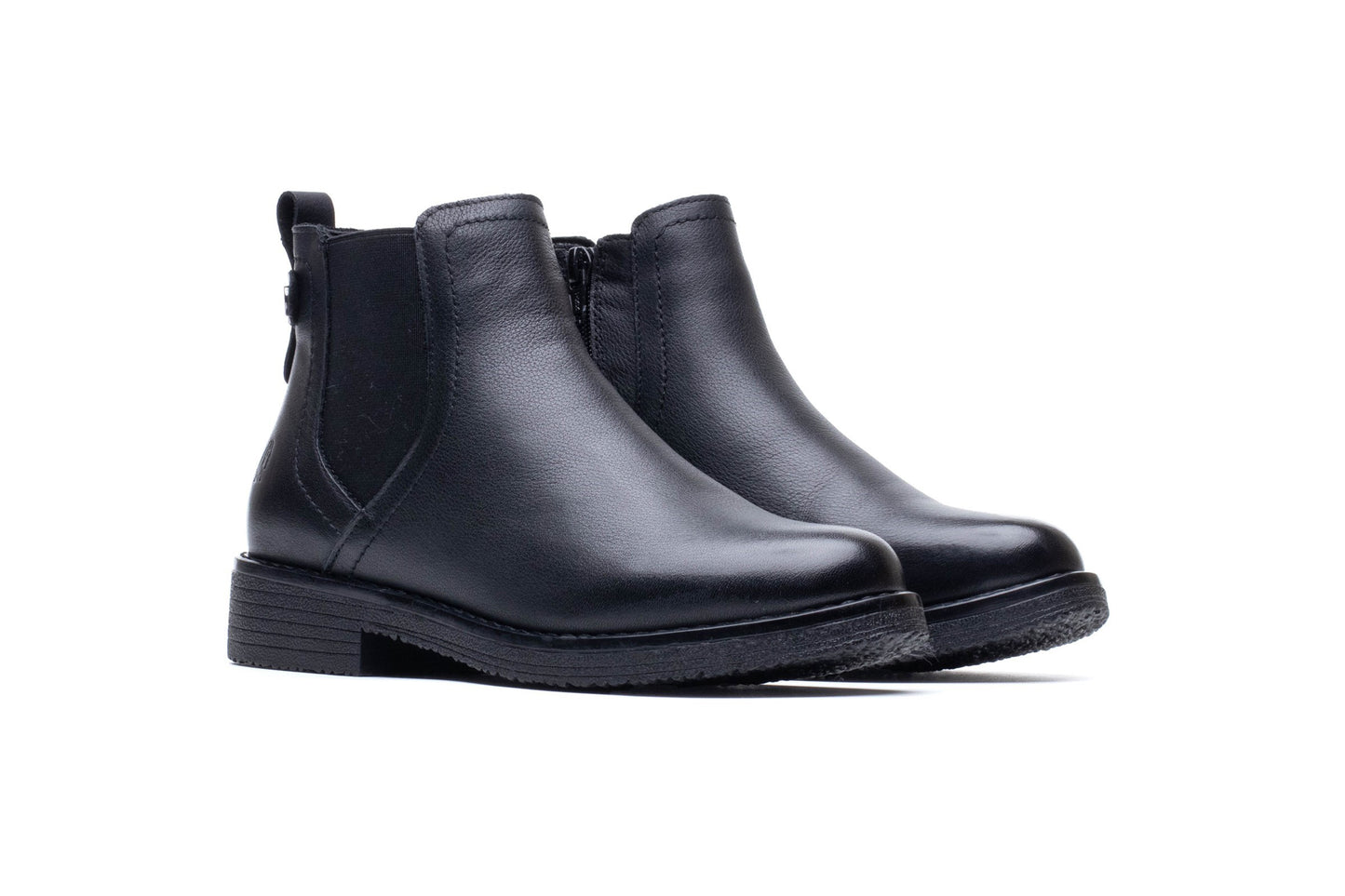 Hush Puppies Maddy Black Leather Womens Boots