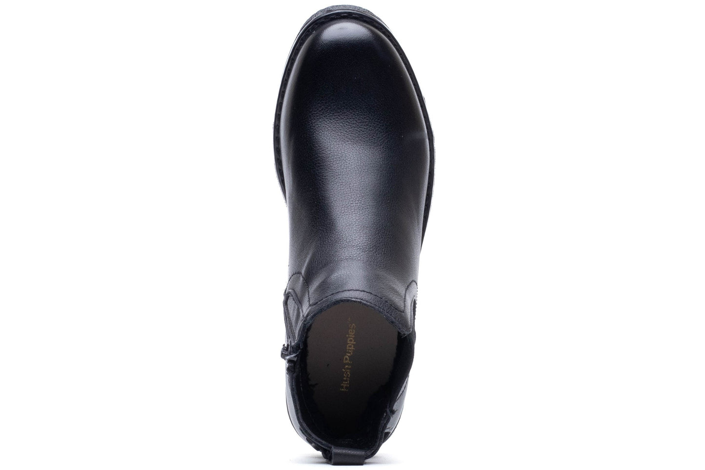 Hush Puppies Maddy Black Leather Womens Boots