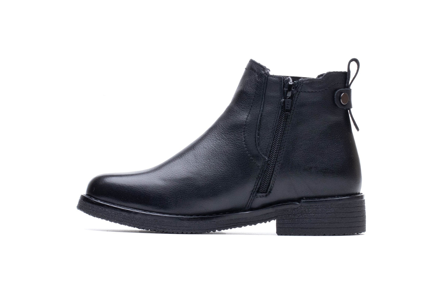 Hush Puppies Maddy Black Leather Womens Boots